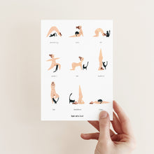 Load image into Gallery viewer, YOGA WITH A CAT POSTCARD
