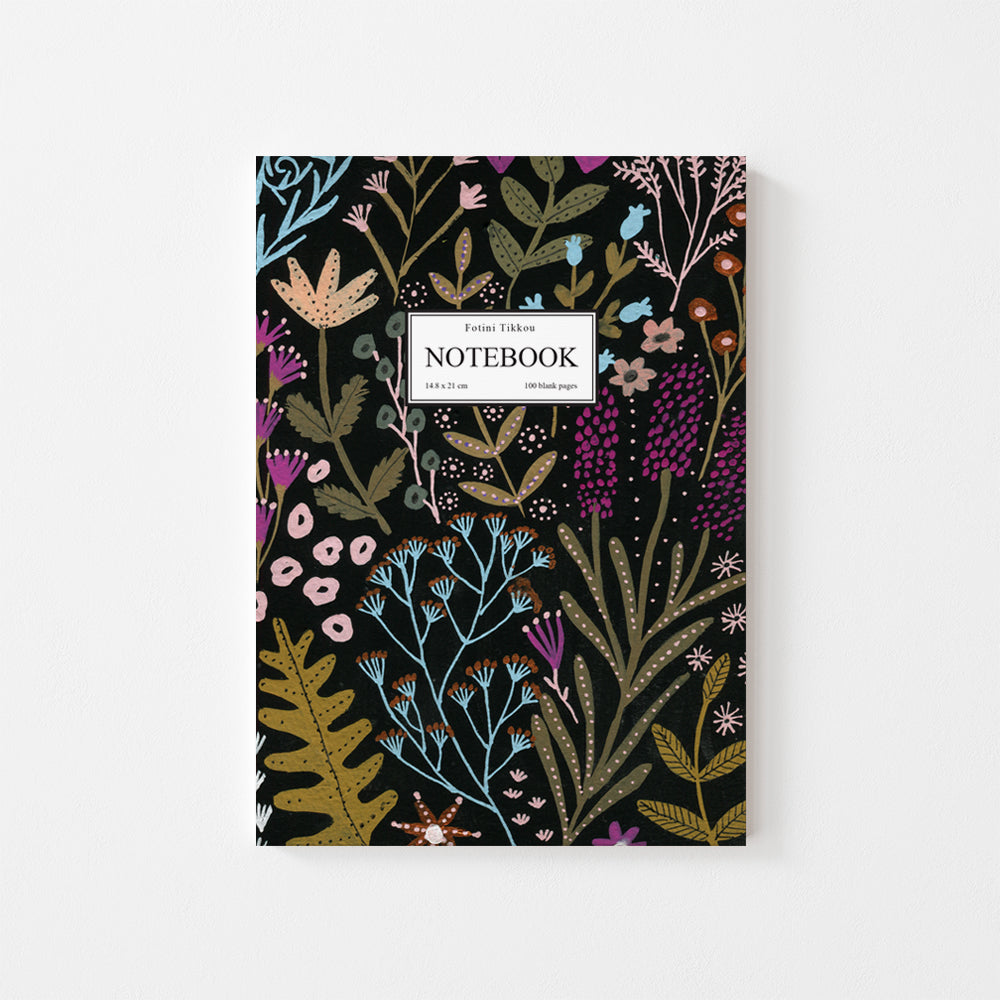 DARK FLORAL NOTEBOOK