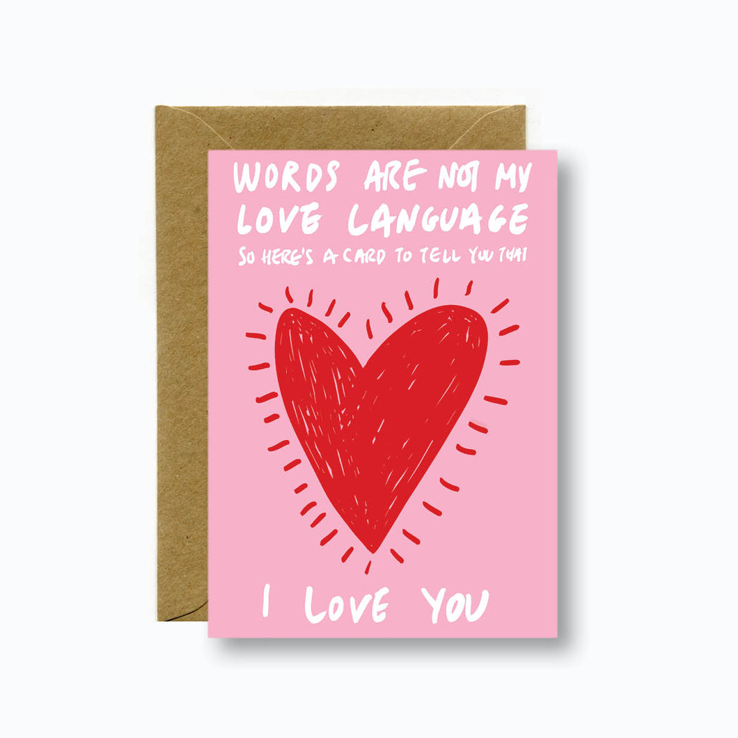 LOVE LANGUAGE GREETING CARD