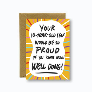 10-YEAR-OLD-SELF GREETING CARD