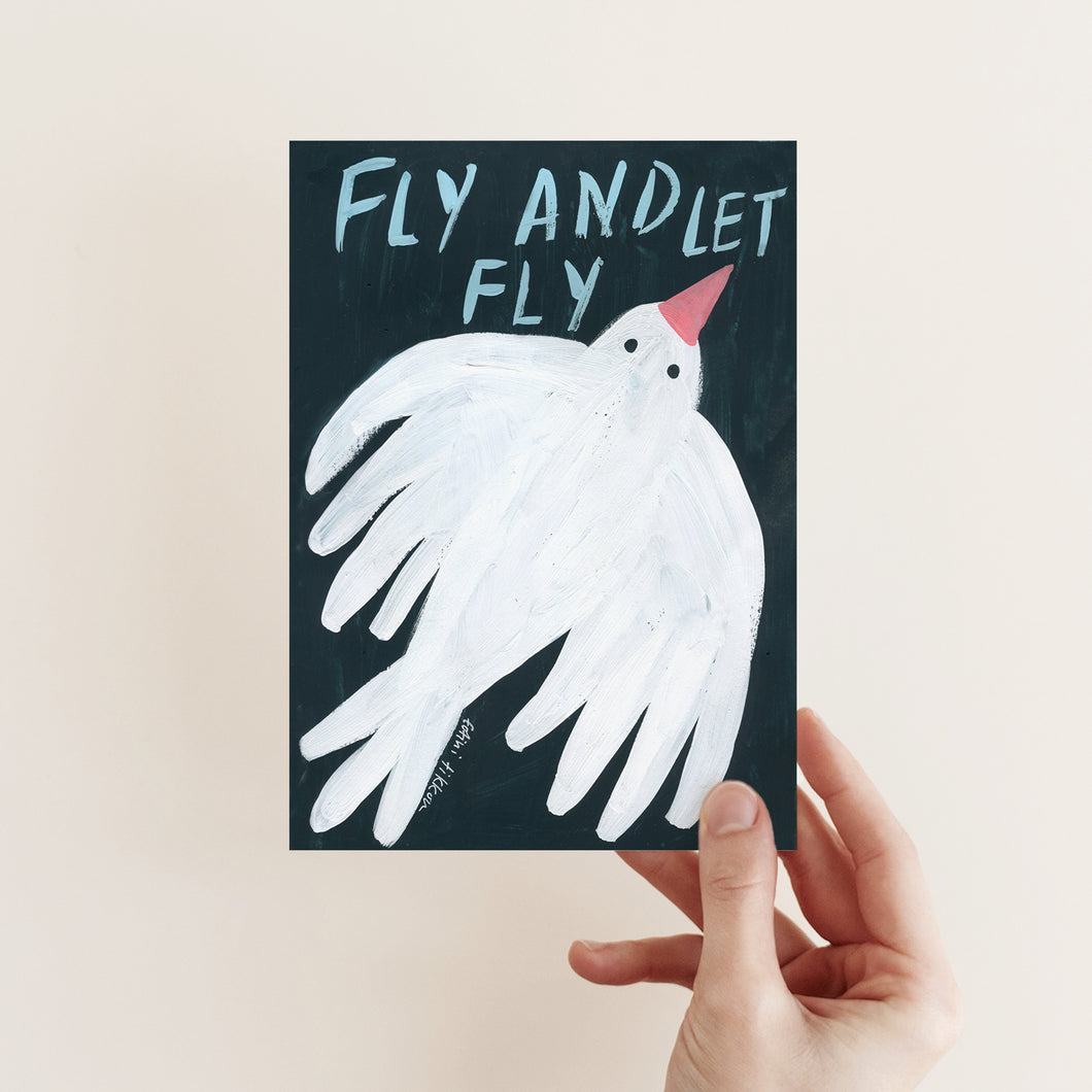 LET FLY POSTCARD