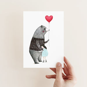 BEAR HUG POSTCARD